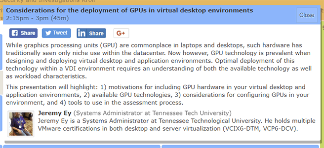 Considerations for the deployment of GPUs in virtual desktop environments