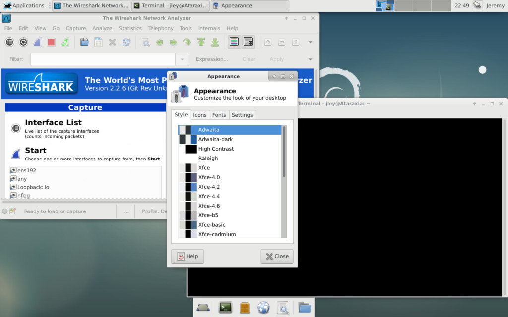 xfce with corrected gtk applications after changing theme